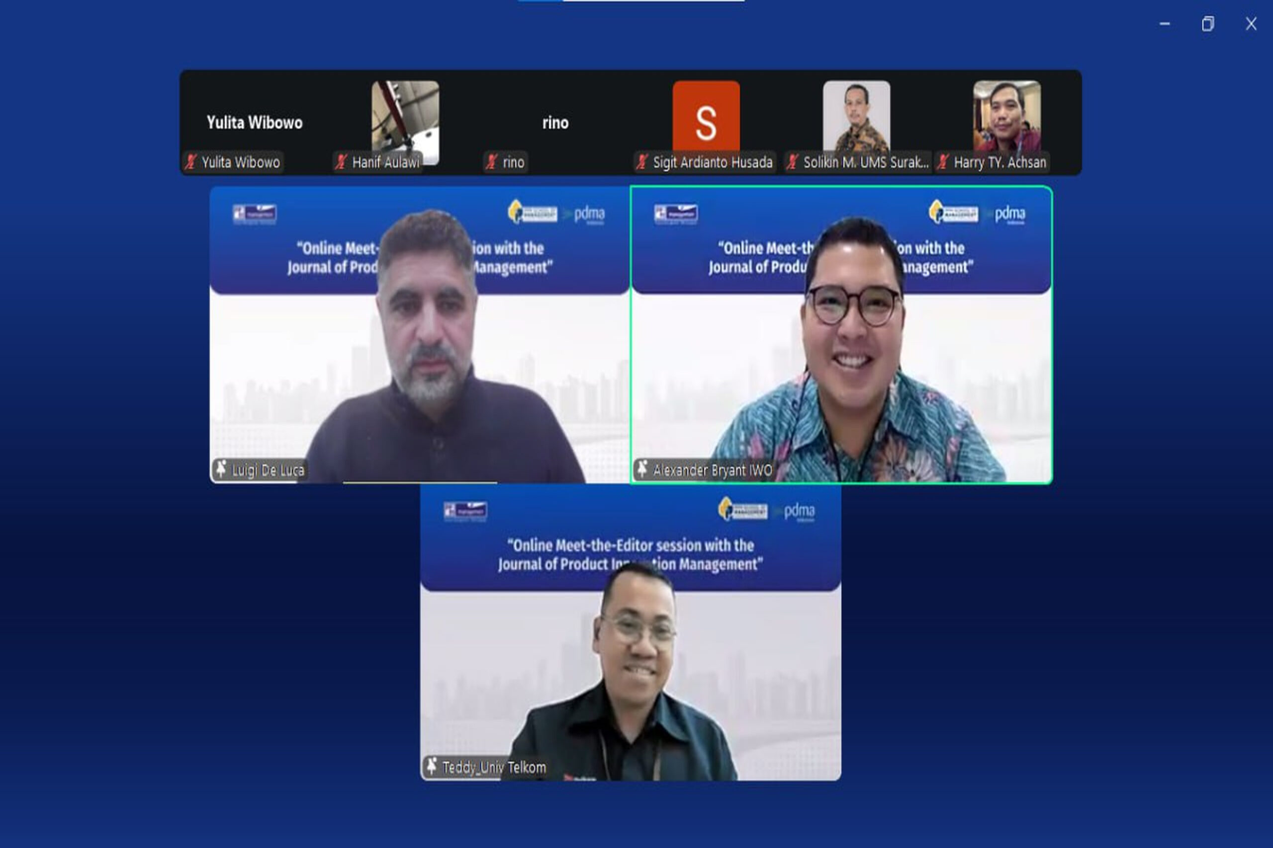 PDMA Indonesia Gelar Online Meet-the-Editor JPIM untuk Dorong Publikasi Riset Akademisi Indonesia 